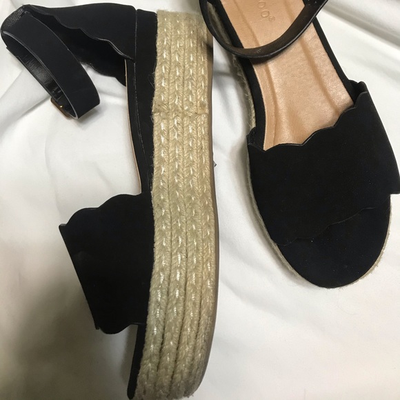 Platform espadrille sandals. BLACK - Picture 2 of 2
